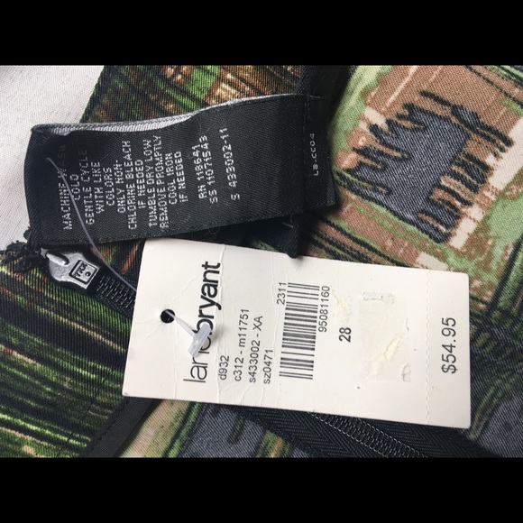 Lane Bryant NWT Skirt Earth Tone Square Pattern - Picture 3 of 5